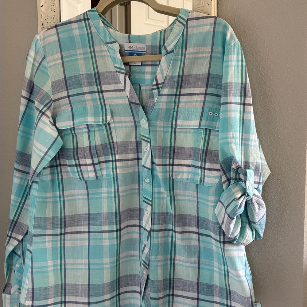 Colombian Xl plaid cotton shirt. $ 20